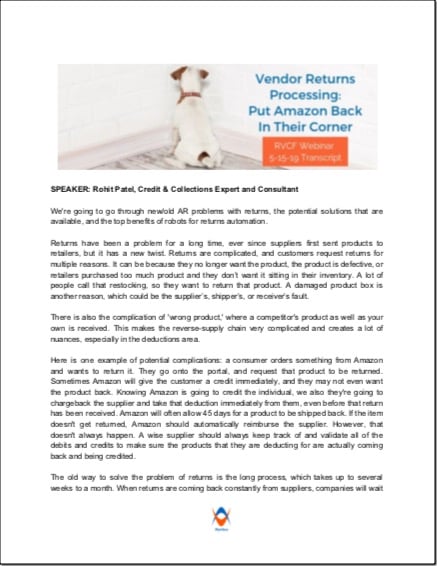Amazon Return webinar 