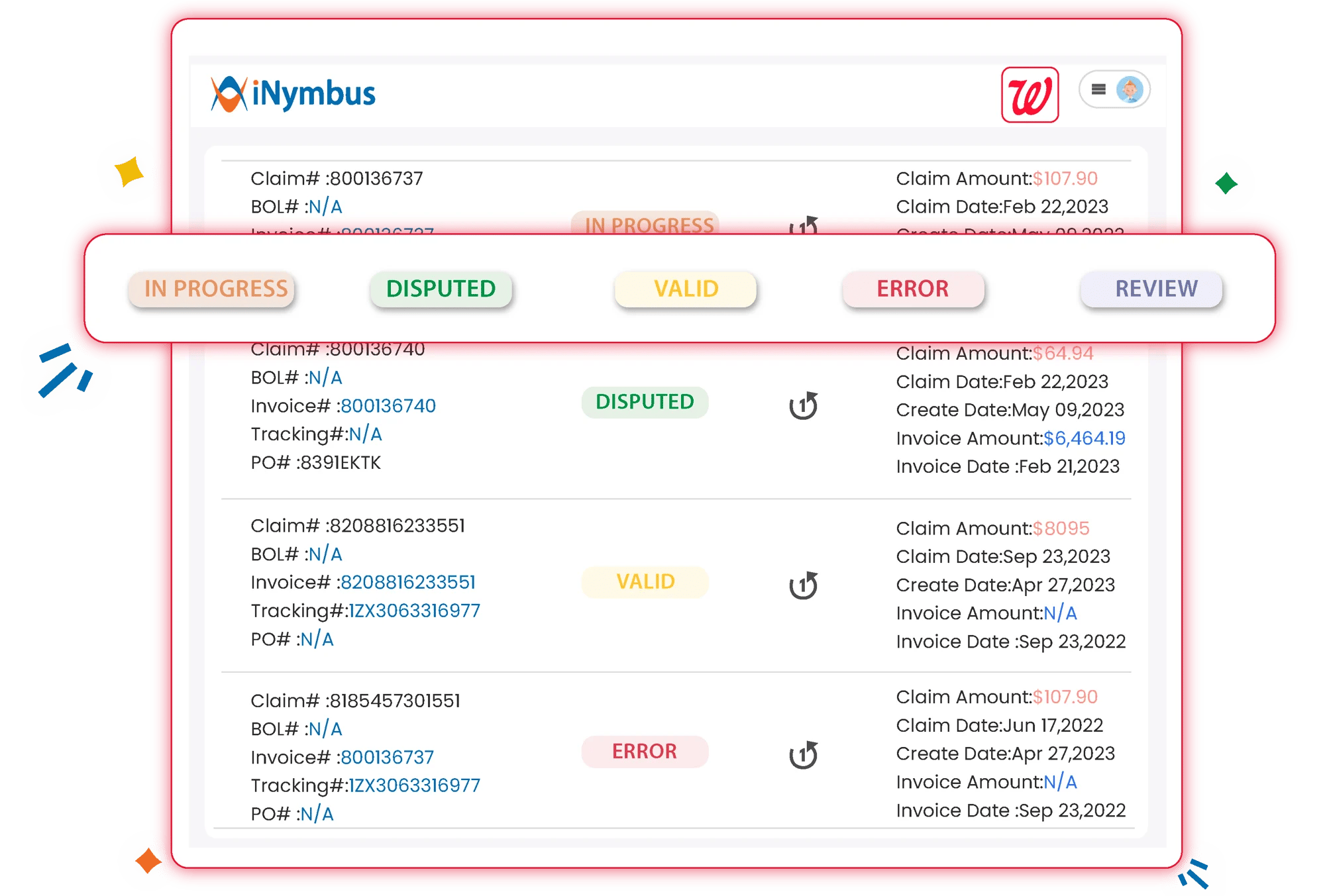 Dispute Status Tracking
